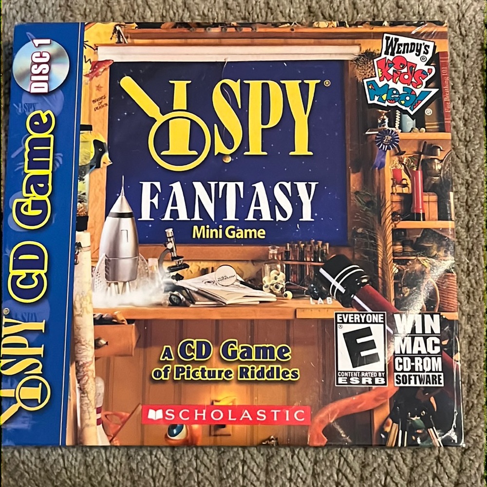 NEW I Spy Fantasy Mini Game Of Picture Riddles WIN MAC CD ROM Scholastic